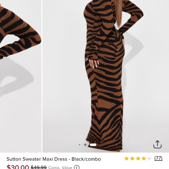 Fashion Nova Brown and Black Maxi Dress - Picture 3 of 5